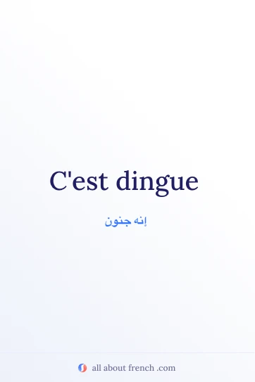 اقتباس فرنسي أنيق: cest dingue