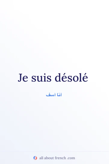 اقتباس فرنسي جميل desole