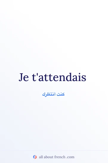 اقتباس فرنسي جميل je tattendais