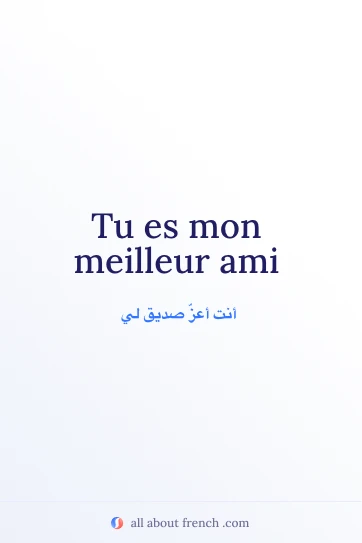 اقتباس فرنسي جميل عن meilleur ami