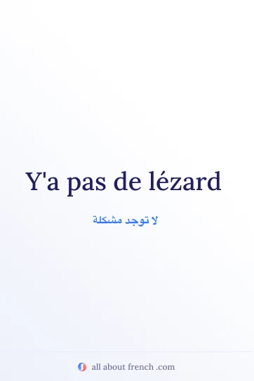 اقتباس فرنسي جميل: pas de lezard