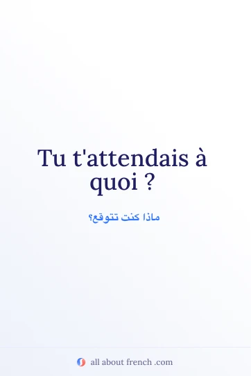 اقتباس فرنسي جمالي: tu tattendais a quoi