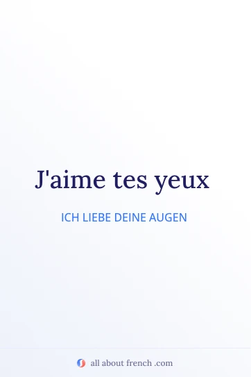 ästhetisches französisches Zitat aime tes yeux