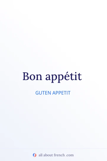 ästhetisches französisches Zitat bon appetit
