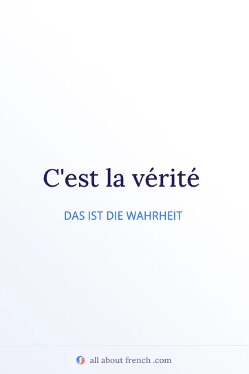 ästhetisches französisches Zitat cest la verite