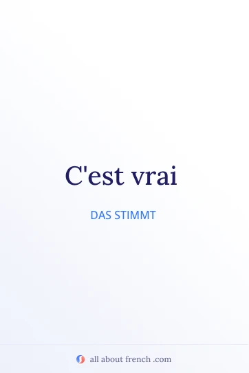 ästhetisches französisches Zitat cest vrai
