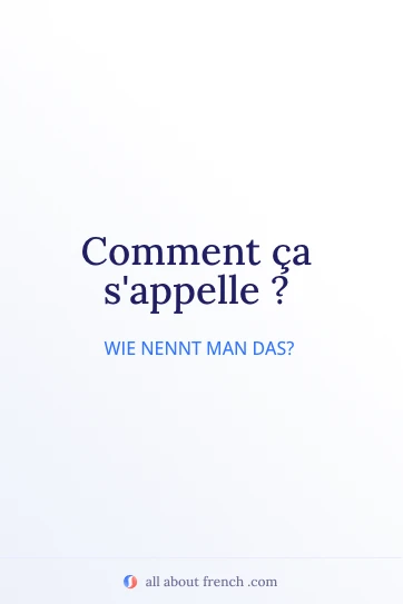 ästhetisches französisches Zitat comment ca sappelle