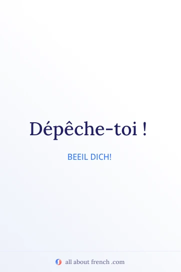 ästhetisches französisches Zitat depeche toi