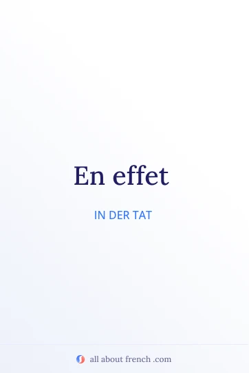 ästhetisches französisches Zitat en effet