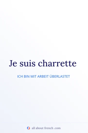 ästhetisches französisches Zitat etre charrette