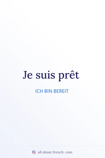 ästhetisches französisches Zitat etre pret
