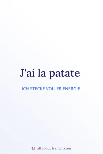 ästhetisches französisches Zitat jai la patate