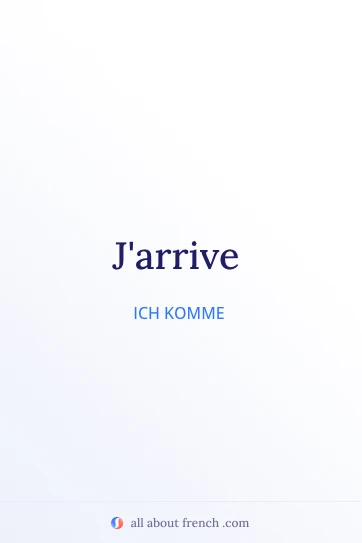 ästhetisches französisches Zitat jarrive
