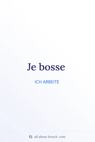 ästhetisches französisches Zitat je bosse