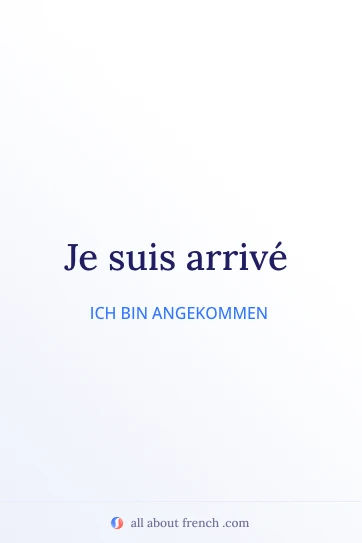 ästhetisches französisches Zitat je suis arrive