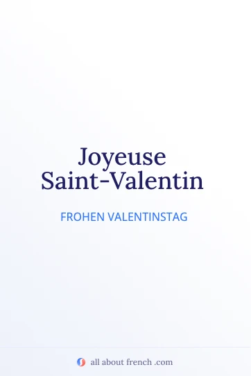 ästhetisches französisches Zitat joyeuse saint valentin