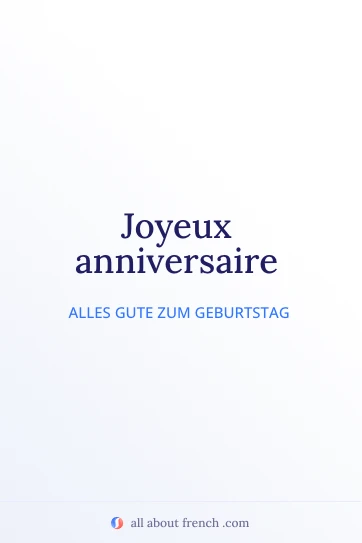 ästhetisches französisches Zitat joyeux anniversaire