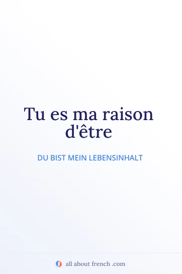 ästhetisches französisches Zitat ma raison detre
