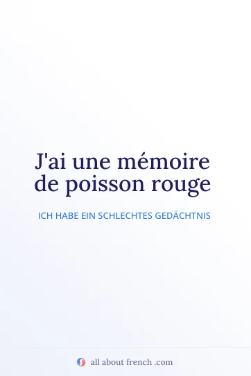 ästhetisches französisches Zitat memoire de poisson rouge