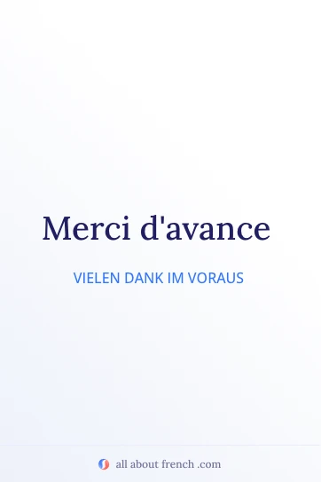 ästhetisches französisches Zitat merci davance