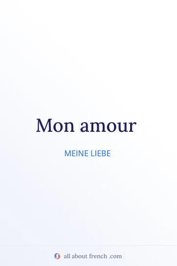 ästhetisches französisches Zitat mon amour