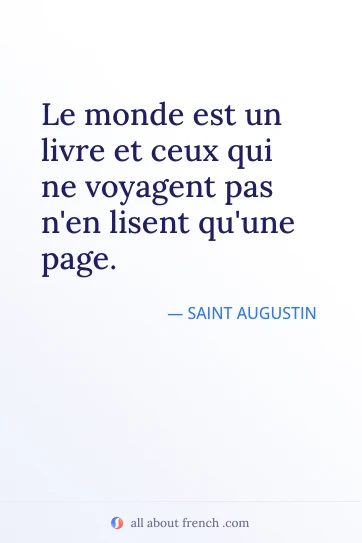 ästhetisches französisches Zitat monde livre voyage pas une page