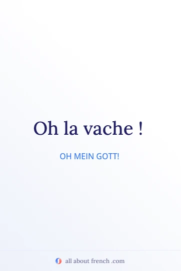 Ästhetische Grafik zum französischen Ausdruck oh la vache
