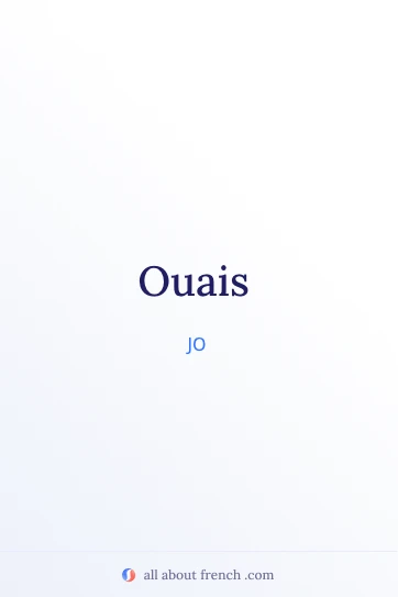 ästhetisches französisches Zitat ouais