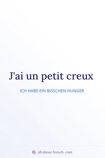 ästhetisches französisches Zitat petit creux