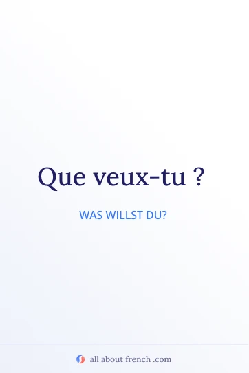 ästhetisches französisches Zitat que veux tu