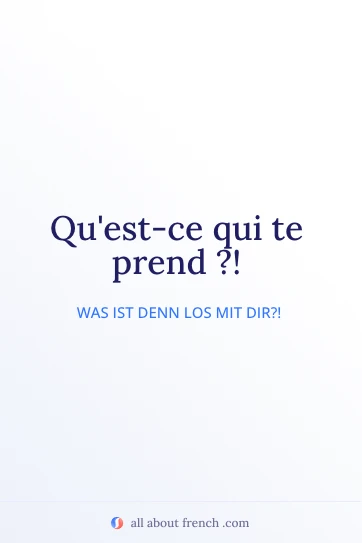 ästhetisches französisches Zitat quest ce qui te prend