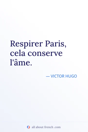 ästhetisches französisches Zitat respirer paris cela conserve lame