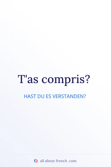 ästhetisches französisches Zitat tas compris