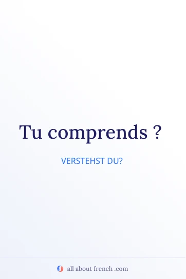 ästhetisches französisches Zitat tu comprends