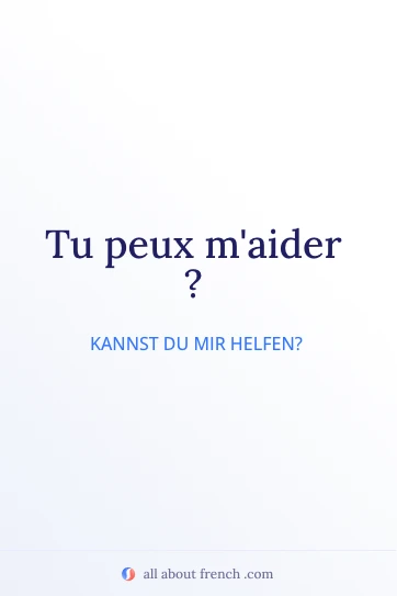 ästhetisches französisches Zitat tu peux maider