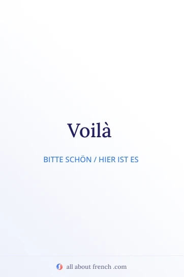 ästhetisches französisches Zitat voila