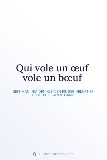 ästhetisches französisches Zitat vole oeuf vole boeuf