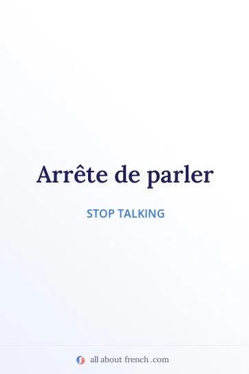 aesthetic french quote arrete de parler