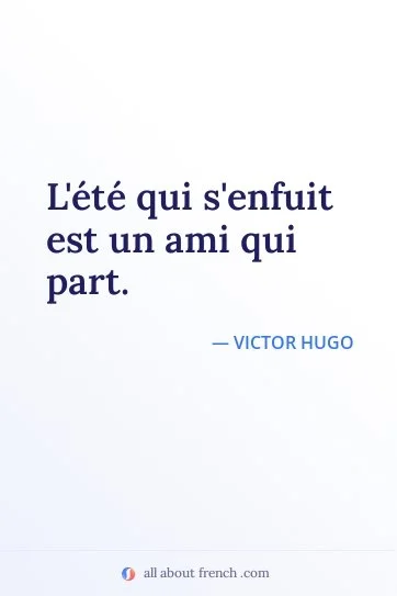 aesthetic french quote ete senfuit ami qui part