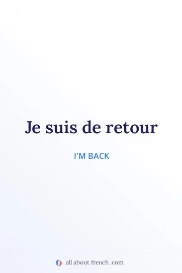 aesthetic french quote etre de retour