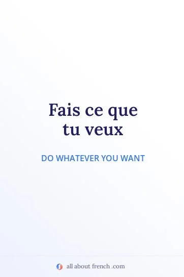 aesthetic french quote fais ce que tu veux