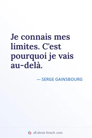 aesthetic french quote je connais mes limites cest pourquoi