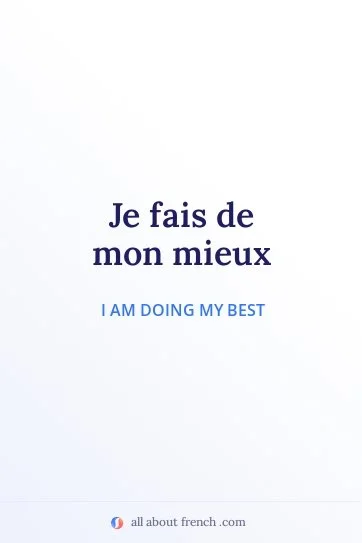 aesthetic french quote je fais de mon mieux