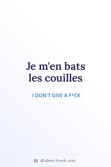 aesthetic french quote je men bats les couilles