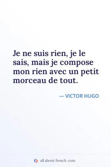 aesthetic french quote je ne suis rien je le sais