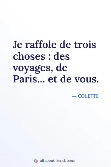 aesthetic french quote je raffole de trois choses