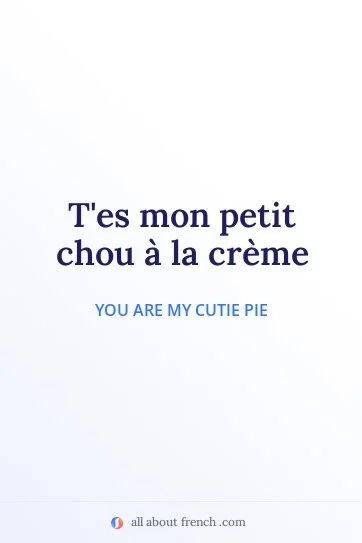 aesthetic french quote mon petit chou a la creme