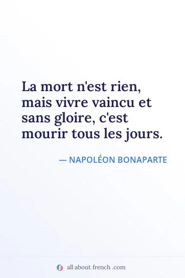 aesthetic french quote mort rien vivre vaincu sans gloire