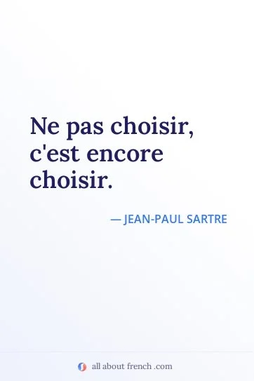 aesthetic french quote pas choisir est encore choisir