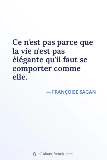 aesthetic french quote pas parce que vie pas elegante